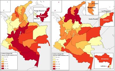 Arbovirus infection in Aedes aegypti from different departments of Colombia